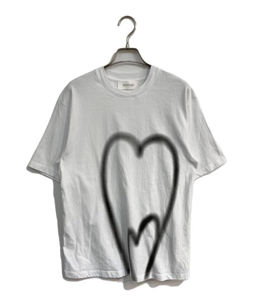 SPORT MAX（スポーツマックス）SPORT MAX (スポーツマックス) ハートブリントTシャツ　24129710516 ホワイト×ブラック サイズ:Sの古着・服飾アイテム