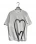 SPORT MAX（スポーツマックス）の古着「ハートブリントTシャツ　24129710516」｜ホワイト×ブラック