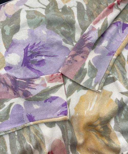 LAUREN RALPH LAUREN（ローレンラルフローレン）LAUREN RALPH LAUREN (ローレンラルフローレン) 総柄ニット　WMLRSWES6820641 ベージュ サイズ:M 未使用品の古着・服飾アイテム