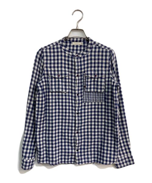 STELLA McCARTNEY（ステラマッカートニー）STELLA McCARTNEY (ステラマッカートニー) ギンガムチェックシャツ　306817SYK24-1　 ホワイト×ネイビー サイズ:14の古着・服飾アイテム