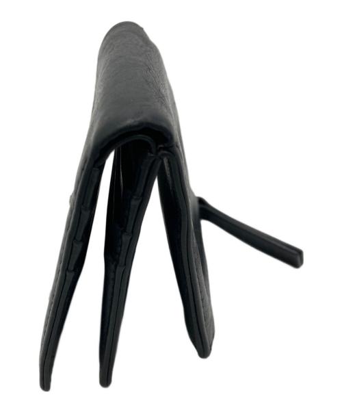 Maison Margiela（メゾンマルジェラ）Maison Margiela (メゾンマルジェラ) フォールデッドレザーウォレット ブラックの古着・服飾アイテム