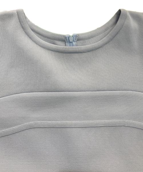 M Maglie le cassetto（エム マーリエ ル カセット）M Maglie le cassetto (エム マーリエ ル カセット) ヨーク切替えニットワンピース スカイブルー サイズ:13の古着・服飾アイテム