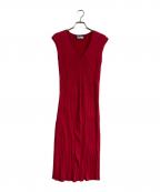 Salvatore Ferragamoサルヴァトーレ フェラガモ）の古着「ノースリーブワンピース」｜レッド
