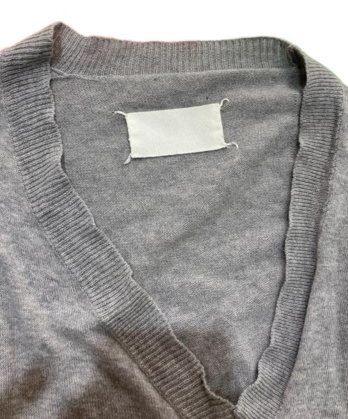 MARTIN MARGIELA（マルタン・マルジェラ）Martin Margiela (マルタン・マルジェラ) アシンメトリーVネックニット　本人期　05SS　白タグ 　31 YM096 グレー サイズ:Lの古着・服飾アイテム