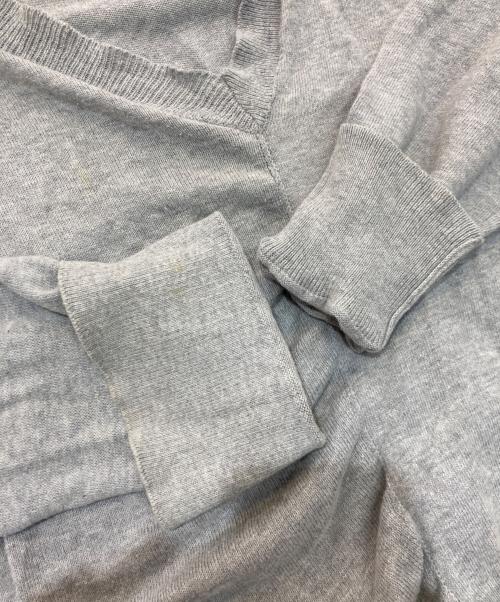 MARTIN MARGIELA（マルタン・マルジェラ）Martin Margiela (マルタン・マルジェラ) アシンメトリーVネックニット　本人期　05SS　白タグ 　31 YM096 グレー サイズ:Lの古着・服飾アイテム