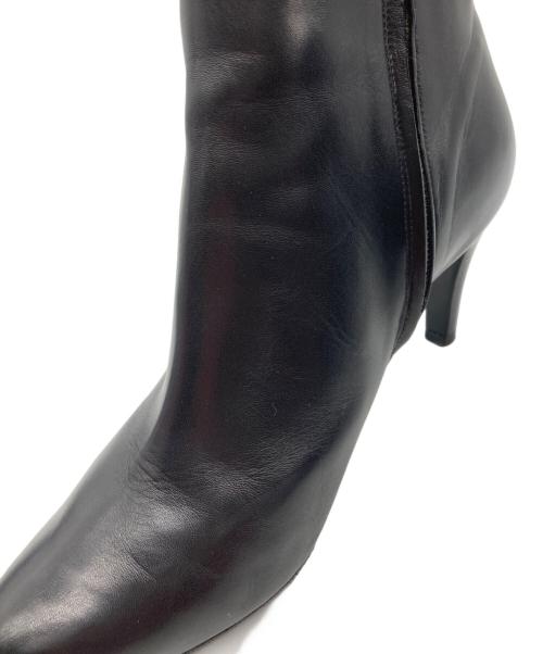 Salvatore Ferragamo（サルヴァトーレ フェラガモ）Salvatore Ferragamo (サルヴァトーレ フェラガモ) サイドジップショートブーツ ブラック サイズ:8 1/2の古着・服飾アイテム