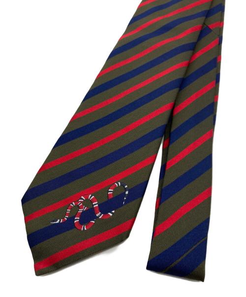 GUCCI（グッチ）GUCCI (グッチ) Regimental Snake カーキ サイズ:-の古着・服飾アイテム