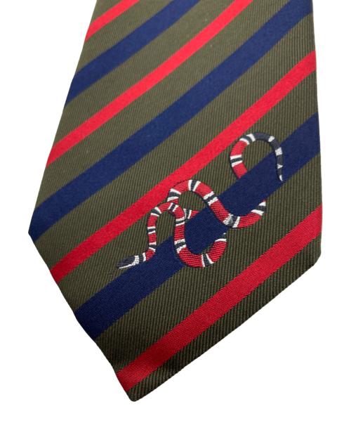 GUCCI（グッチ）GUCCI (グッチ) Regimental Snake カーキ サイズ:-の古着・服飾アイテム