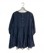 23区ニジュウサンク）の古着「LIBECOティアード チュニック ブラウス」｜ネイビー