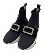 DIANAダイアナ）の古着「クリスタルバックルスニーカー」｜ブラック