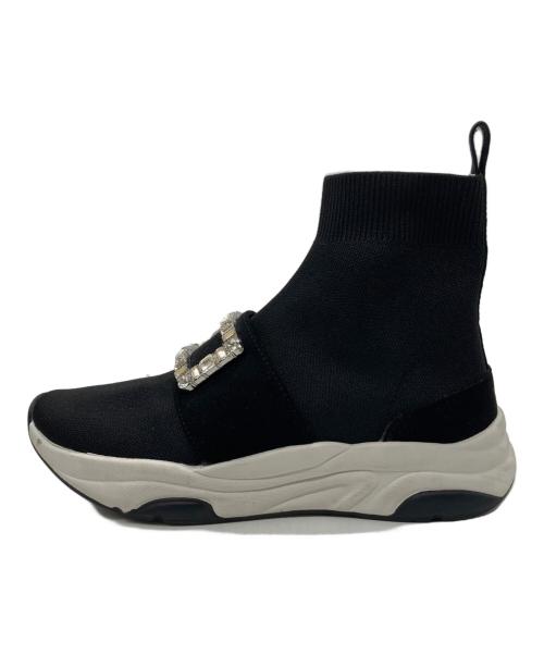 DIANA（ダイアナ）DIANA (ダイアナ) クリスタルバックルスニーカー ブラック サイズ:24の古着・服飾アイテム