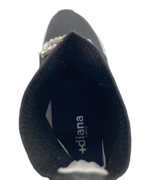 DIANA（ダイアナ）DIANA (ダイアナ) クリスタルバックルスニーカー ブラック サイズ:24の古着・服飾アイテム