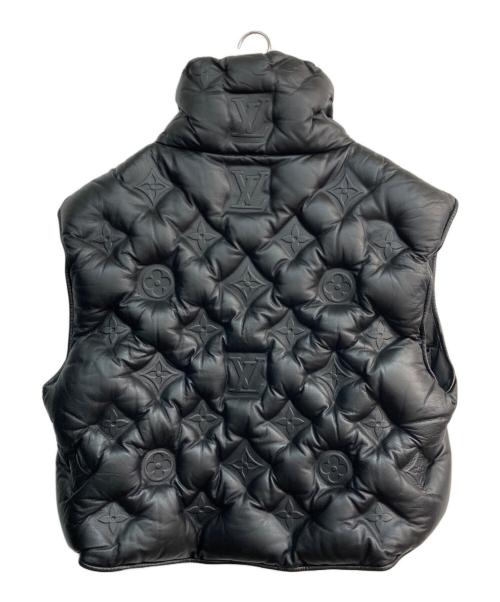 LOUIS VUITTON（ルイ ヴィトン）LOUIS VUITTON (ルイ ヴィトン) モノグラム ボーイフッドパファジレ レザーダウンベスト　19AW　HHL84WREY ブラック サイズ:Mの古着・服飾アイテム