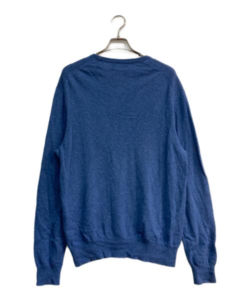 POLO RALPH LAUREN（ポロ・ラルフローレン）POLO RALPH LAUREN (ポロ・ラルフローレン) Vネックニット ブルー サイズ:Lの古着・服飾アイテム