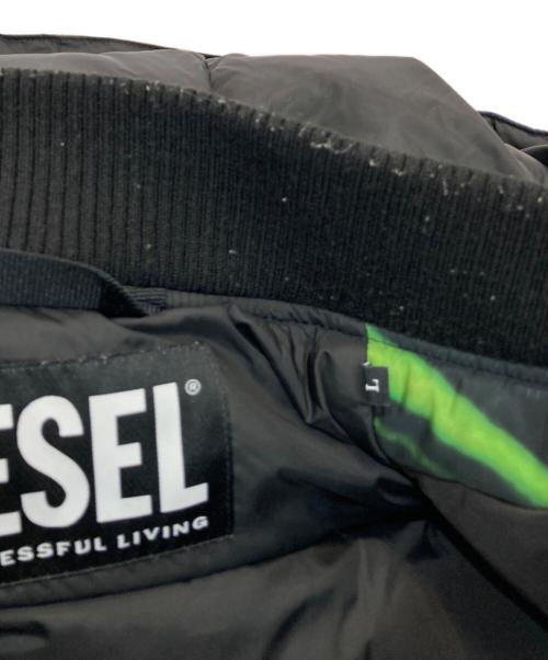 DIESEL（ディーゼル）DIESEL (ディーゼル) PADDED HOODED JACKET　A00705-W-ON-AOP-0EBAK ブルー×グリーン サイズ:Lの古着・服飾アイテム