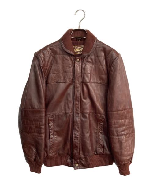 C&A（シーアンドエー）C&A (シーアンドエー) カウレザージャケット ボルドー サイズ:50の古着・服飾アイテム