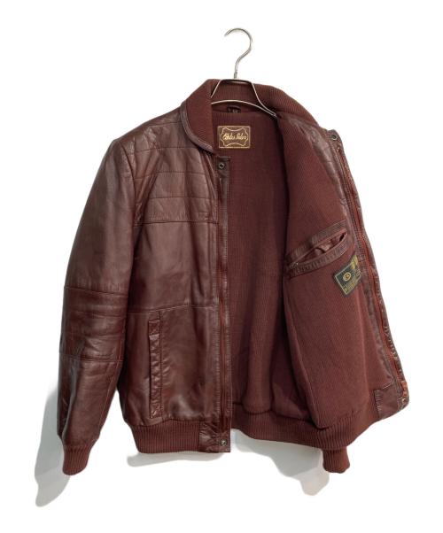 C&A（シーアンドエー）C&A (シーアンドエー) カウレザージャケット ボルドー サイズ:50の古着・服飾アイテム