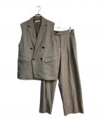 SIMPLICITEシンプリシテ）の古着「ジレ+2タックパンツセット　24030700810040」｜グレー