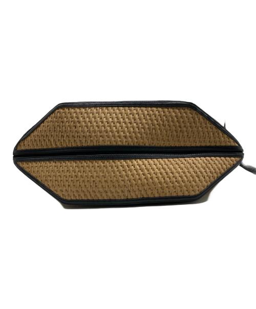 ANYA HINDMARCH（アニヤ・ハインドマーチ）ANYA HINDMARCH (アニヤハインドマーチ) カゴトートバッグ ベージュ×ブラックの古着・服飾アイテム