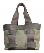 A.D.M.J.エーディーエムジェイ）の古着「レザートートバッグ」｜ベージュ