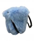 VIOLAd'OROヴィオラドーロ）の古着「ショルダーファーバッグ」｜ブルー