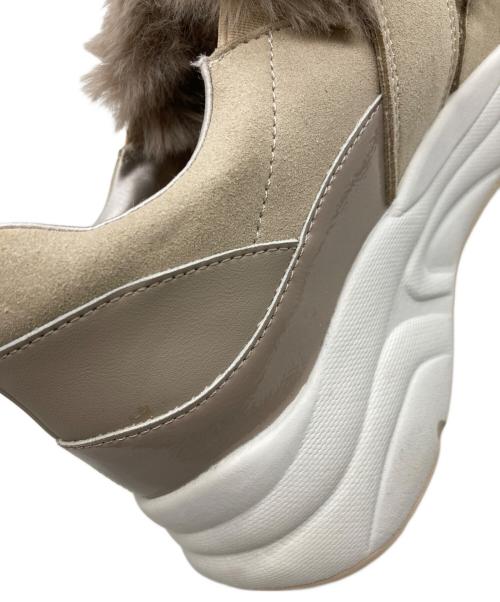 +diana tokyo（プラスダイアナ）+diana tokyo (プラスダイアナ) エコファー スリッポン ブラウン サイズ:23.5cmの古着・服飾アイテム