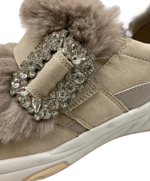 +diana tokyo（プラスダイアナ）+diana tokyo (プラスダイアナ) エコファー スリッポン ブラウン サイズ:23.5cmの古着・服飾アイテム