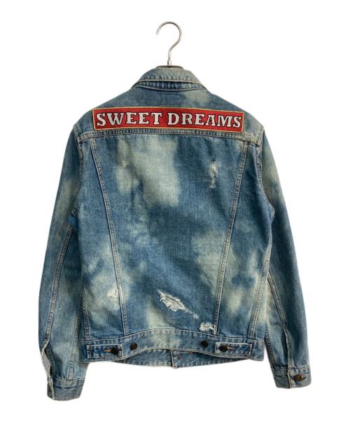 Saint Laurent Paris（サンローランパリ）Saint Laurent Paris (サンローランパリ) バックワッペンウォッシュドデニムジャケット　エディ期　ヴィンテージ加工　454829 Y801L インディゴ サイズ:Mの古着・服飾アイテム