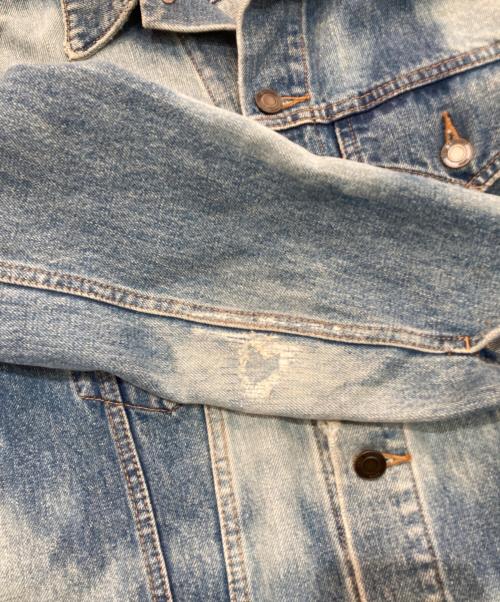 Saint Laurent Paris（サンローランパリ）Saint Laurent Paris (サンローランパリ) バックワッペンウォッシュドデニムジャケット　エディ期　ヴィンテージ加工　454829 Y801L インディゴ サイズ:Mの古着・服飾アイテム