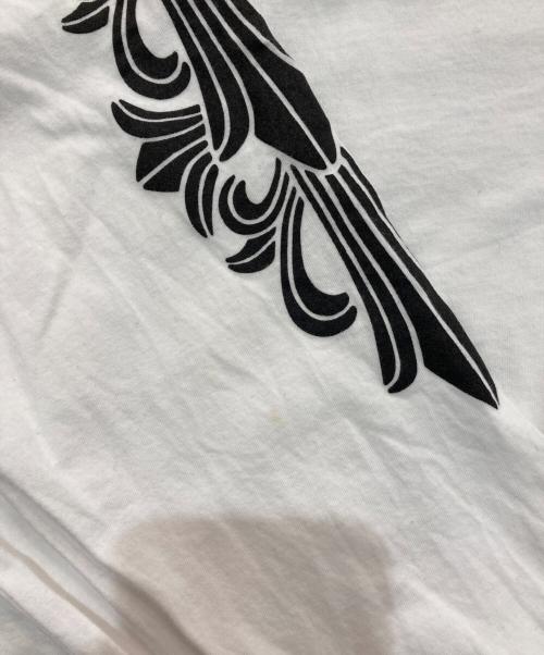 CHROME HEARTS（クロムハーツ）CHROME HEARTS (クロムハーツ) フローラルクロス ホースシュー ロングスリーブTシャツ USA製 　408129112 ホワイト サイズ:XXLの古着・服飾アイテム