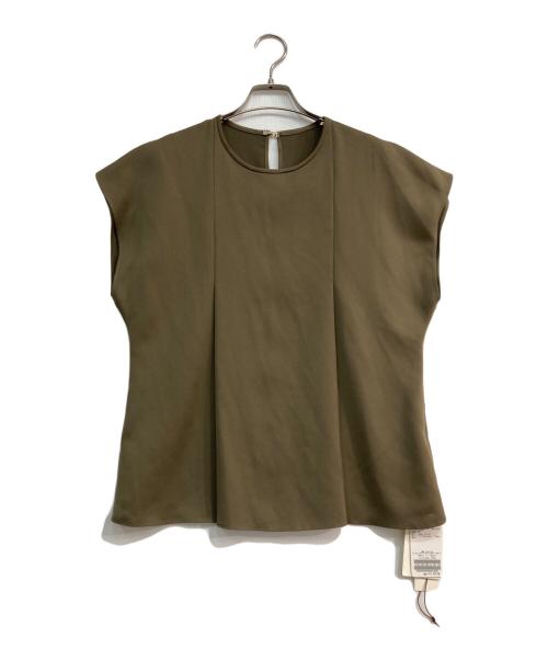 VERMEIL par iena（ヴェルメイユ パー イエナ）VERMEIL par iena (ヴェルメイユ パー イエナ) ノースリーブタックブラウス カーキ サイズ:Free 未使用品の古着・服飾アイテム