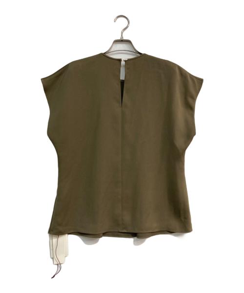VERMEIL par iena（ヴェルメイユ パー イエナ）VERMEIL par iena (ヴェルメイユ パー イエナ) ノースリーブタックブラウス カーキ サイズ:Free 未使用品の古着・服飾アイテム