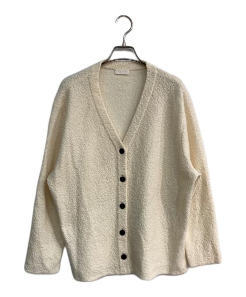 BALLSEY（ボールジィ）BALLSEY (ボールジィ) エクストラファインウールブークレー Vネックカーディガン アイボリー サイズ:Sの古着・服飾アイテム