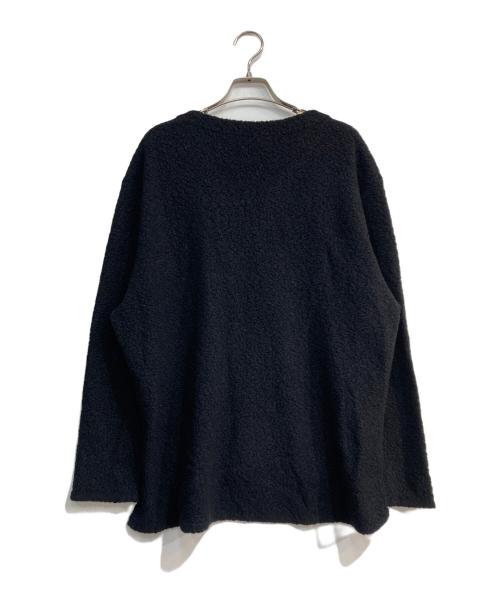 BALLSEY（ボールジィ）BALLSEY (ボールジィ) エクストラファインウールブークレー Vネックカーディガン ブラック サイズ:S 未使用品の古着・服飾アイテム