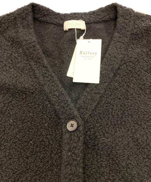 BALLSEY（ボールジィ）BALLSEY (ボールジィ) エクストラファインウールブークレー Vネックカーディガン ブラック サイズ:S 未使用品の古着・服飾アイテム