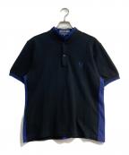 FRED PERRY×COMME des GARCONS SHIRTフレッドペリー×コムデギャルソンシャツ）の古着「ポロシャツ　W14312」｜ブラック×ブルー