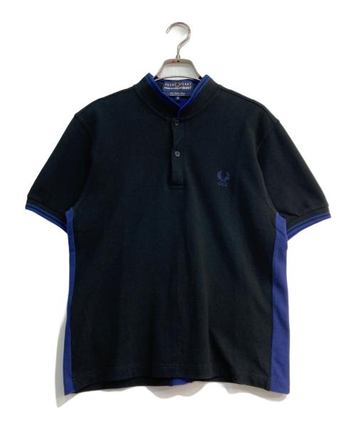 FRED PERRY（フレッドペリー）FRED PERRY (フレッドペリー) COMME des GARCONS SHIRT (コムデギャルソンシャツ) ポロシャツ　W14312 ブラック×ブルー サイズ:Sの古着・服飾アイテム
