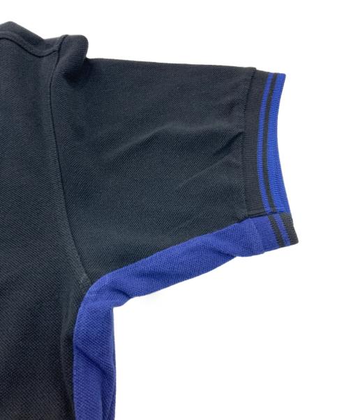 FRED PERRY（フレッドペリー）FRED PERRY (フレッドペリー) COMME des GARCONS SHIRT (コムデギャルソンシャツ) ポロシャツ　W14312 ブラック×ブルー サイズ:Sの古着・服飾アイテム