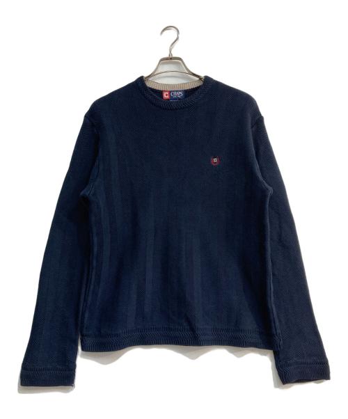 CHAPS RALPH LAUREN（チャップス ラルフローレン）CHAPS RALPH LAUREN (チャップス ラルフローレン) クルーネックニット ネイビー サイズ:Mの古着・服飾アイテム
