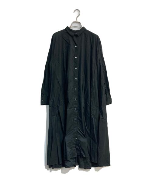 mizuiro-ind（ミズイロインド）mizuiro-ind (ミズイロインド) シャツワンピース ブラック サイズ:Freeの古着・服飾アイテム