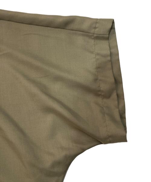 mizuiro-ind（ミズイロインド）mizuiro-ind (ミズイロインド) ドレープシャツワンピース カーキ サイズ:Freeの古着・服飾アイテム