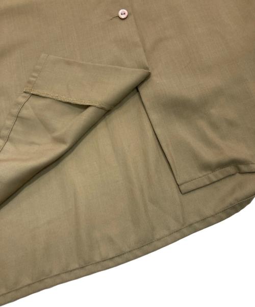 mizuiro-ind（ミズイロインド）mizuiro-ind (ミズイロインド) ドレープシャツワンピース カーキ サイズ:Freeの古着・服飾アイテム