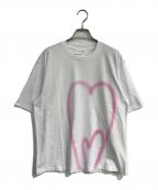 SPORT MAXスポーツマックス）の古着「ハートプリントTシャツ」｜ホワイト