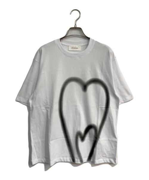 SPORT MAX（スポーツマックス）SPORT MAX (スポーツマックス) ハートプリントTシャツ ホワイト サイズ:M 未使用品の古着・服飾アイテム