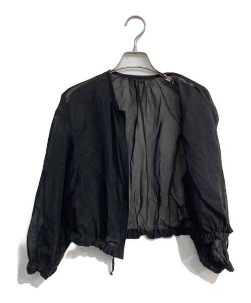 ANAYI（アナイ）ANAYI (アナイ) コットンボイルシアーブルゾン ブラック サイズ:34の古着・服飾アイテム