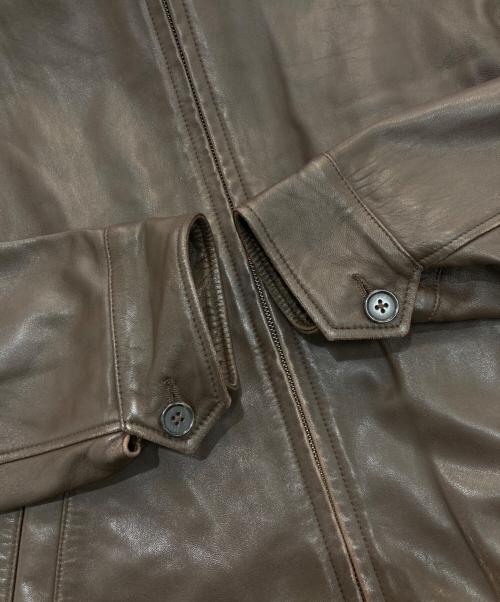 POLO RALPH LAUREN（ポロ・ラルフローレン）POLO RALPH LAUREN (ポロ・ラルフローレン) ラムレザースウィングトップジャケット ブラウン サイズ:Sの古着・服飾アイテム