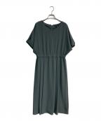 INDIVIインディヴィ）の古着「ウエストマークドルマンワンピース　127-52744」｜グリーン