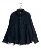 SEESEEシーシー）の古着「フランネルシャツ」｜ブラック