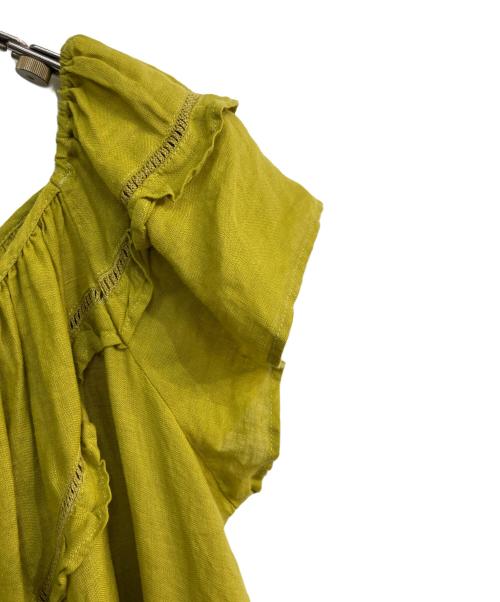 LANVIN en Bleu（ランバンオンブルー）LANVIN en Bleu (ランバンオンブルー) リネンワンピース　3056303 イエロー サイズ:M 未使用品の古着・服飾アイテム