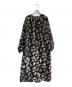 LANVIN en Bleu (ランバンオンブルー) フラワープリント ワンピース ブラック×ブラウン サイズ:M：7000円